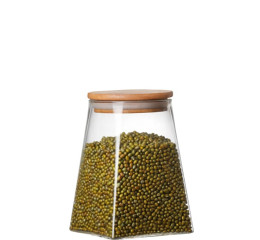 POTE DE VID.BORO.500ML 12CM C/TPA BAMBU MR325